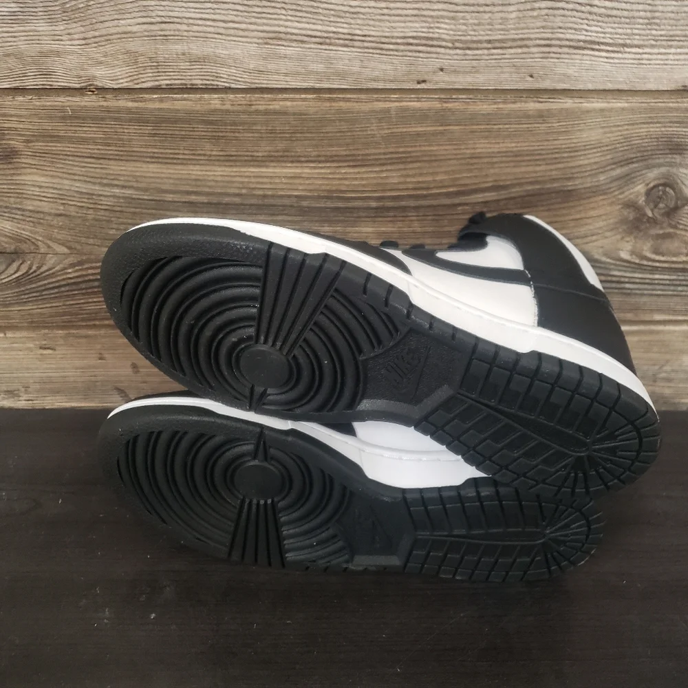 New Nike Dunk High Black White Sneakers Size 8 Womens Streetwear Casual Everyday